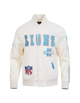 Detroit Lions Pro Game Day Retro Eggshell Jacket