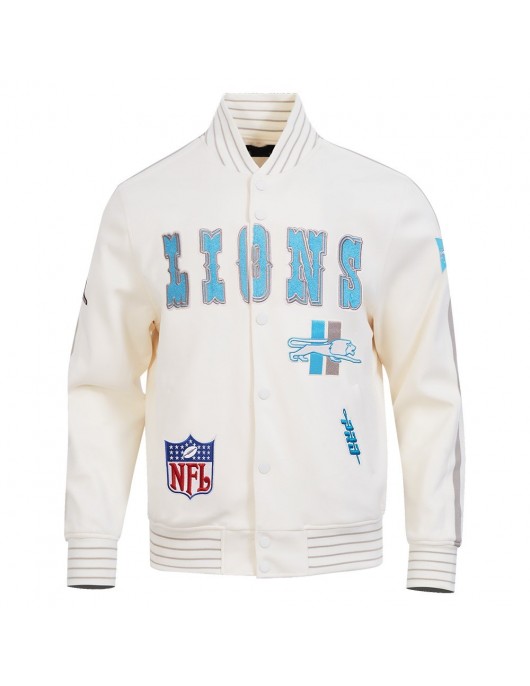 Detroit Lions Pro Game Day Retro Eggshell Jacket
