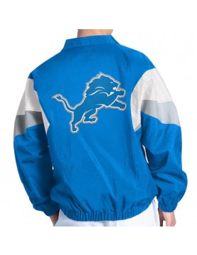 Detroit Lions Yard Line Blue Full-Zip Jacket