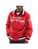 Detroit Red Wings Captain II Full-Zip Red Satin Jacket Detroit Red Wings Captain II Full-Zip Red Satin Jacket