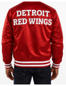 Detroit Red Wings The Captain Red Satin Jacket Detroit Red Wings The Captain Red Satin Jacket