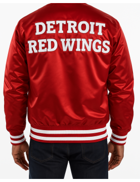 Detroit Red Wings The Captain Red Satin Jacket