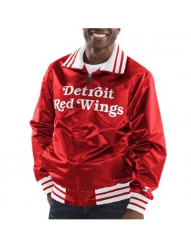 Detroit Red Wings The Captain Red Satin Jacket