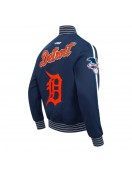 Detroit Tigers Navy Double Knit Game Day Current Logo Full-Snap Jacket