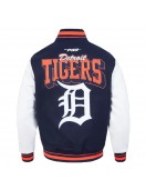 Detroit Tigers Team Badge Classic Rib Varsity Jacket
