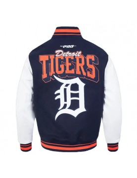 Detroit Tigers Team Badge Classic Rib Varsity Jacket