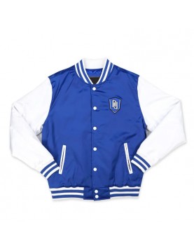 Dillard University Royal and White Baseball Jacket