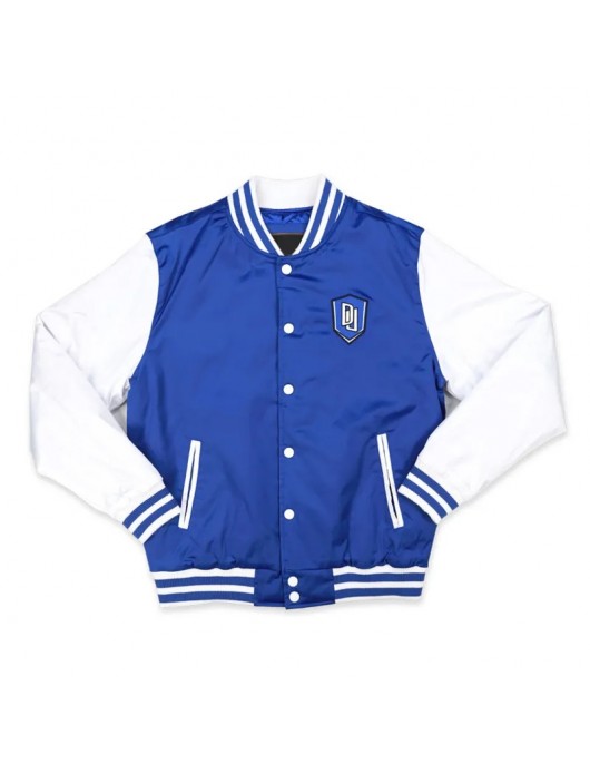 Dillard University Royal and White Baseball Jacket