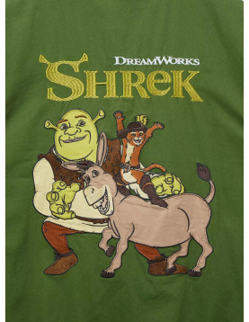 DreamWorks Shrek Logo Green Varsity Jacket