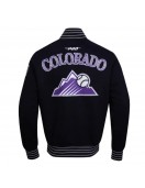 Eggshell Black Colorado Rockies Game Day Current Logo Jacket