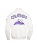 Eggshell Black Colorado Rockies Game Day Current Logo Jacket