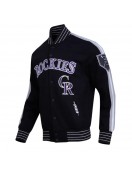 Eggshell Black Colorado Rockies Game Day Current Logo Jacket