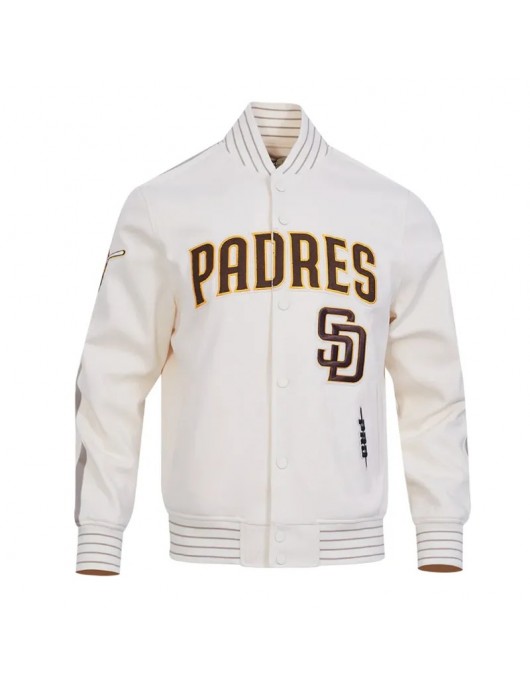Eggshell San Diego Padres Game Day Logo Jacket