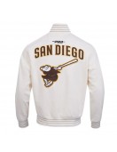 Eggshell San Diego Padres Game Day Logo Jacket