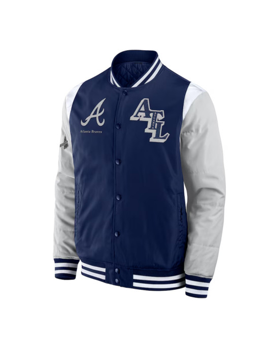 Elements Elite Atlanta Braves Navy Jacket
