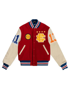 Eric Emanuel Letterman Wool/Leather Jacket