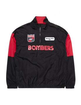 Essendon Bombers Black Throwback Pullover Windbreaker Jacket