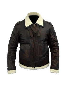 Fallout 4 Bomber Shearling Leather Jacket
