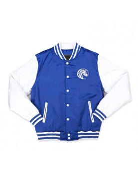 Fayetteville State Royal and White Baseball Jacket