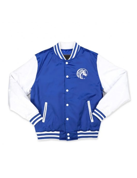 Fayetteville State Royal and White Baseball Jacket