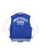 Fayetteville State Royal and White Baseball Jacket