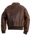 Men's Brown Real A2 Flight Pilot Bomber Distressed Cow Leather Jacket