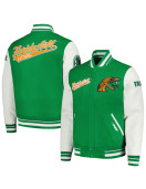 Florida A&M Rattlers Script Green and White Varsity Jacket