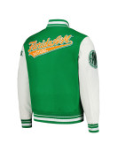 Florida A&M Rattlers Script Green and White Varsity Jacket