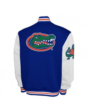 Florida Gators Fleece Royal and White Varsity Jacket