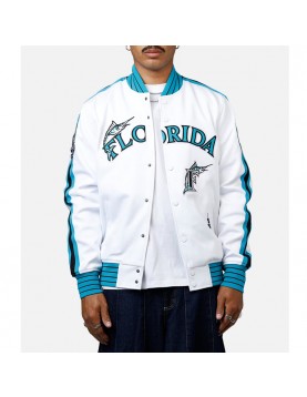 Florida Marlins Logo Game Day White Jacket