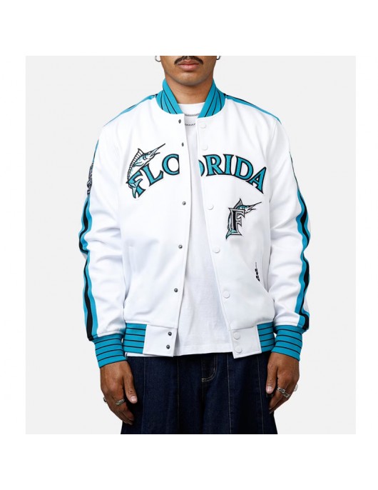 Florida Marlins Logo Game Day White Jacket