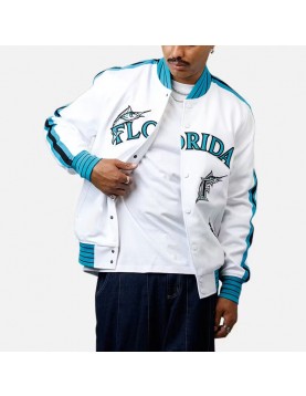 Florida Marlins Logo Game Day White Jacket