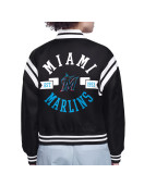 Florida Marlins Printed Logo Varsity Satin Jacket
