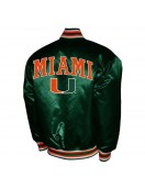 Franchise Club Miami Hurricanes Green Satin Jacket Franchise Club Miami Hurricanes Green Satin Jacket