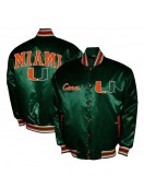Franchise Club Miami Hurricanes Green Satin Jacket Franchise Club Miami Hurricanes Green Satin Jacket