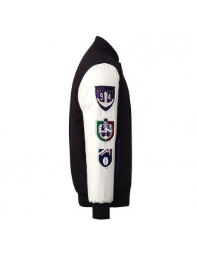Fremantle Dockers Collegiate Black and White Varsity Jacket