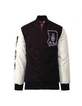 Fremantle Dockers Collegiate Black and White Varsity Jacket
