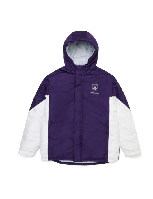 Fremantle Dockers Stadium Purple and White Hooded Jacket Fremantle Dockers Stadium Purple and White Hooded Jacket