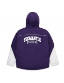 Fremantle Dockers Stadium Purple and White Hooded Jacket Fremantle Dockers Stadium Purple and White Hooded Jacket
