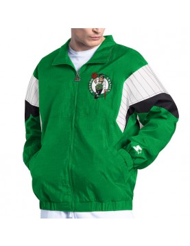 Full-Zip Yard Line Boston Celtics Kelly Green Jacket