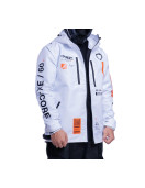 Futuristic Cyberpunk Techwear Jacket – White Waterproof Streetwear Coat