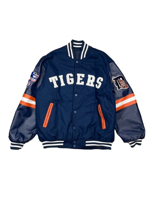 G-III Detroit Tigers Navy Varsity Jacket