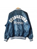 Georgetown Hoyas University 90s Navy Satin Jacket