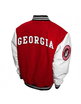 Georgia Bulldogs Graduate Red and White Varsity Jacket