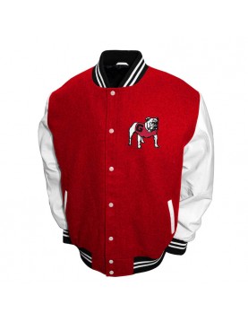 Georgia Bulldogs Graduate Red and White Varsity Jacket