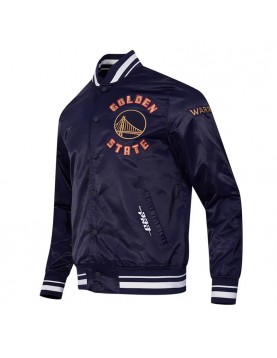 Golden State Warriors 2024/25 City Edition Chenille Navy Satin Jacket