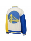 Golden State Warriors Color Block Bomber Full-Snap Jacket