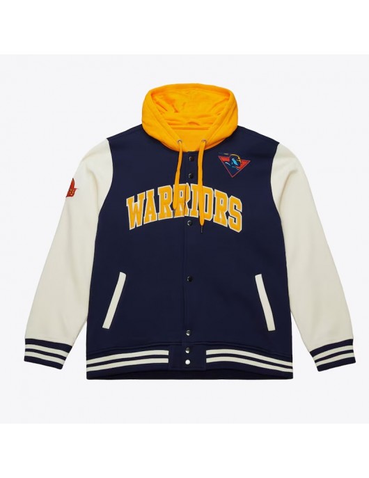 Golden State Warriors Courtside Varsity Fleece Jacket Golden State Warriors Courtside Varsity Fleece Jacket