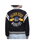 Golden State Warriors Printed Logo Varsity Satin Jacket