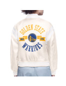 Golden State Warriors Printed Logo Varsity Satin Jacket